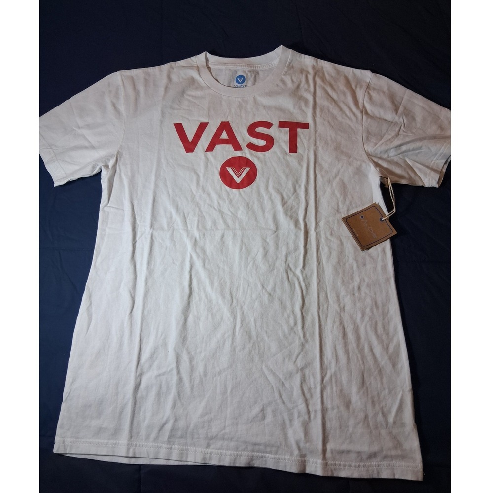Vast Life Mens Climate Change‎ Graphic T-Shirt White Red Logo B3737 Medium NWT